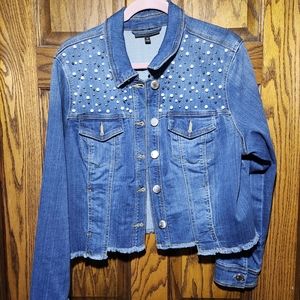 Denim cropped jacket